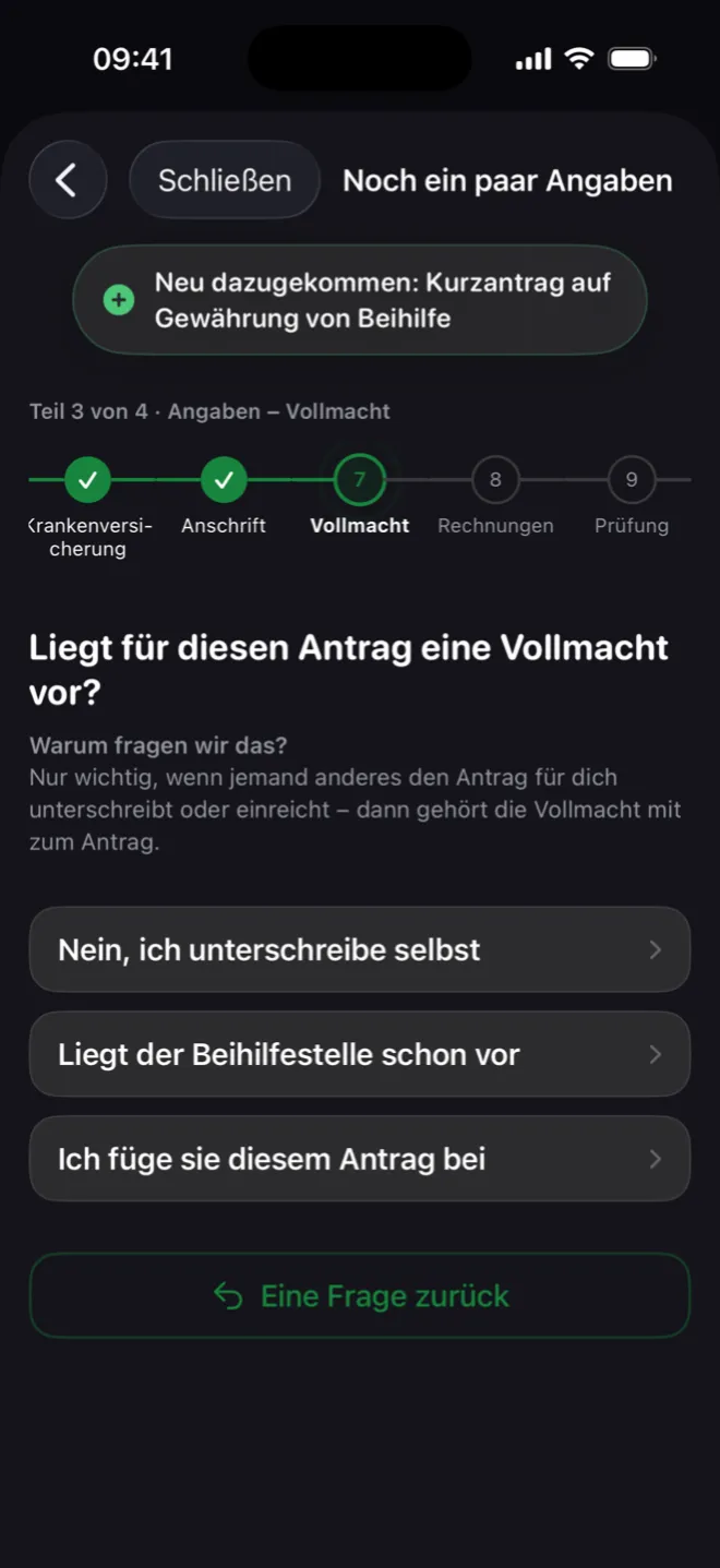 Hinweis: Formular hinzugefügt