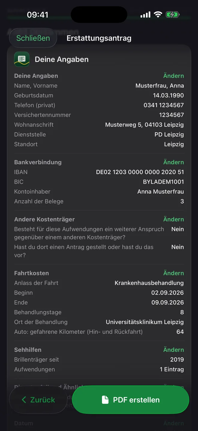 Zusammenfassung vor dem PDF